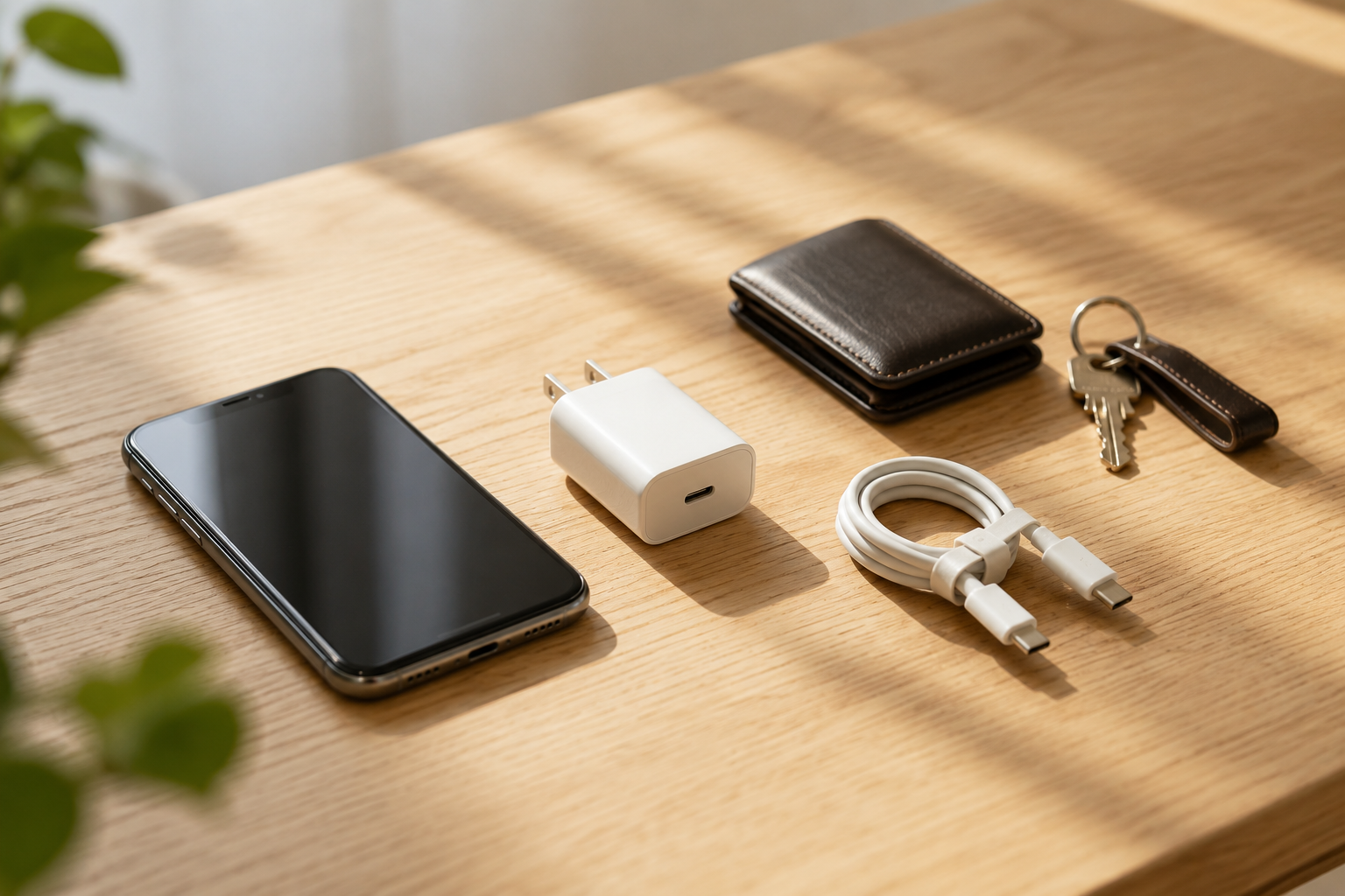 スマートフォンとUSB-C充電器、ケーブルだけを持ち歩くシンプルなモバイル環境